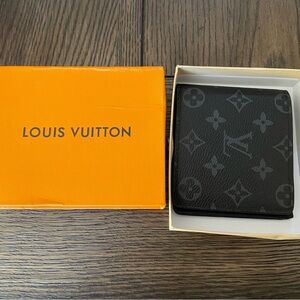 Louis Vuitton Black and Gray Monogram Card Holder